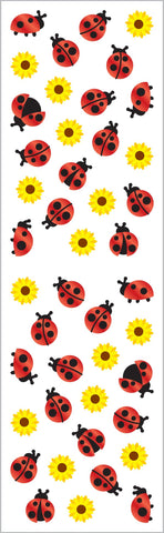 Ladybugs & Flowers Stickers