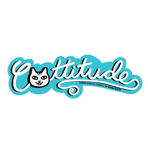 Cattitude Rocker Big Sticker