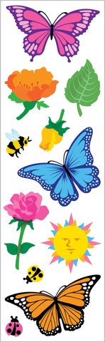 Butterlies And Flowers Stickers