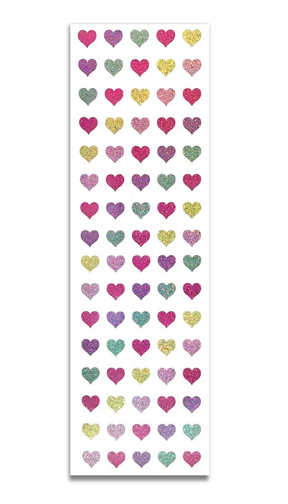 Pastel Multi Micro Hearts Stickers