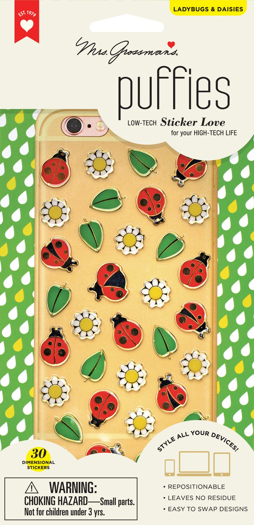 Ladybugs And Daisies Puffies