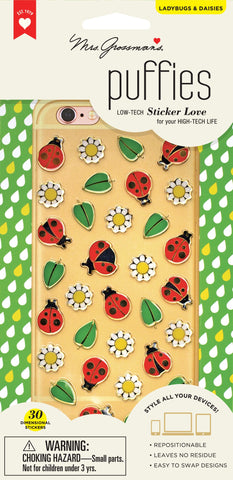 Ladybugs And Daisies Puffies