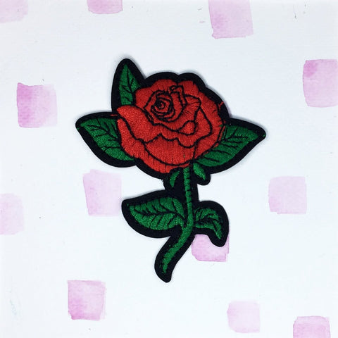 Large Red Rose A Patch